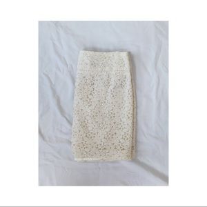 Off White Lace Skirt